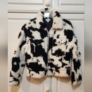 Topshop Monochrome Textured Jacket